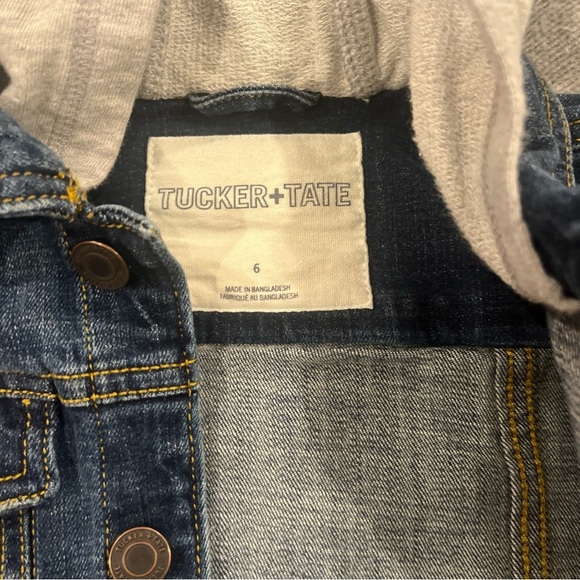 Tucker + Tate Blue and Gray Hooded Jean Jacket - Picture 3 of 9